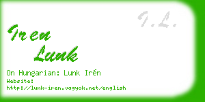 iren lunk business card
